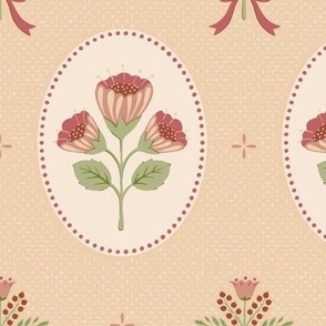 Emma's Folk Art Flowers | Vintage Tearose Pink | Cottage