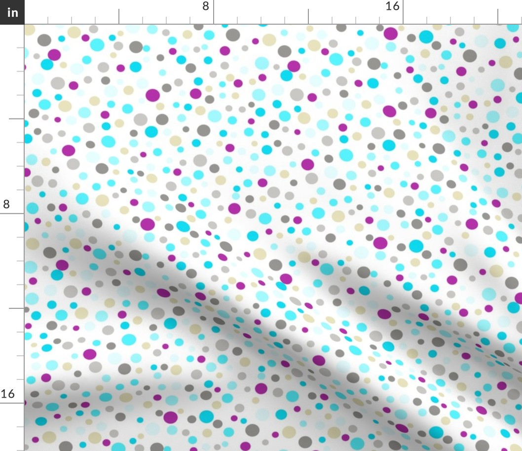 (S) Confetti Dots on White