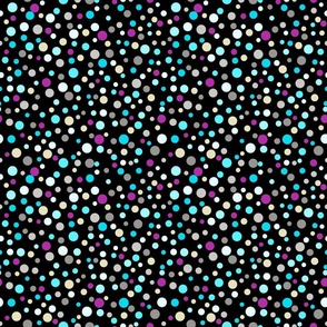 (S) Confetti Dots on Black