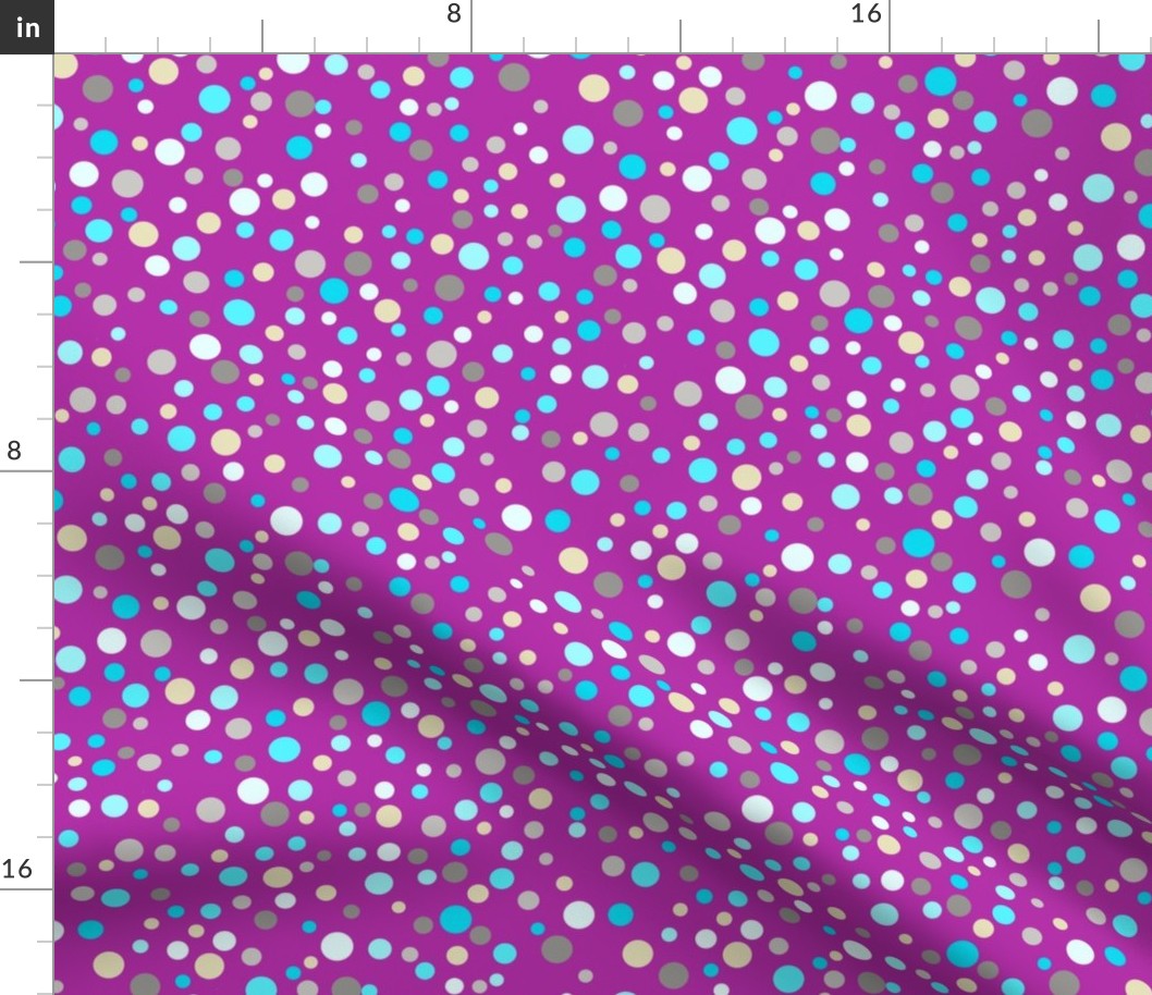 (S) Confetti Dots on Fuchsia