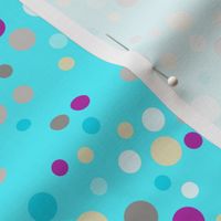 (S) Confetti Dots on Aqua
