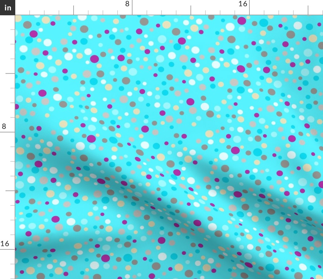 (S) Confetti Dots on Aqua