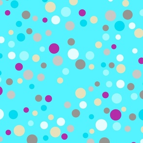 (L) Confetti Dots on Aqua