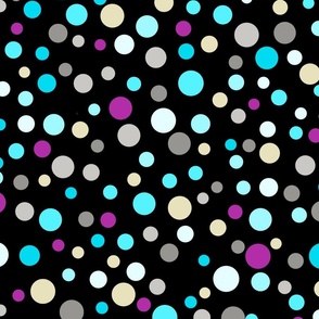 (L) Confetti Dots on Black