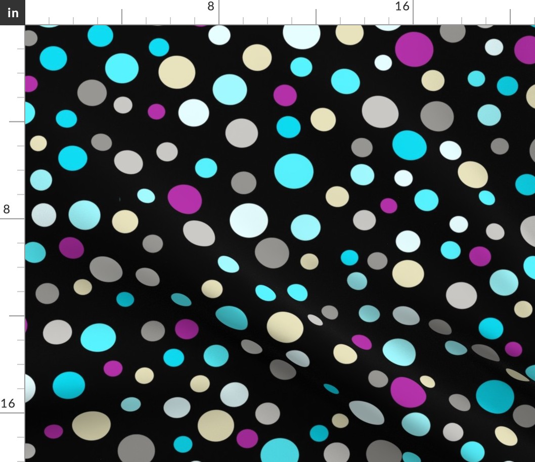 (L) Confetti Dots on Black