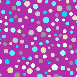(L) Confetti Dots on Fuchsia