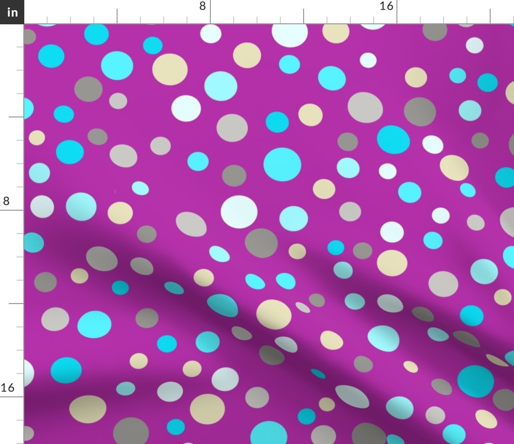 (L) Confetti Dots on Fuchsia