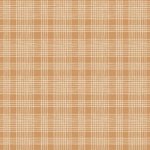Simple wiggle Crossed / Checkered / Grid / Plaid / Stripe in Brown | Small Scale