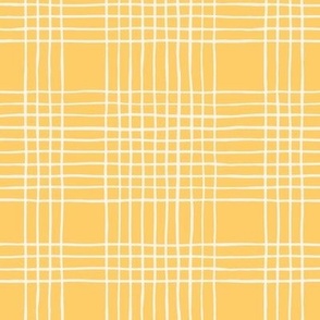 Simple wiggle Crossed / Checkered / Grid / Plaid / Stripe in /Yellow | Large Scale