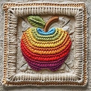 Colorful Crochet Rainbow Apples