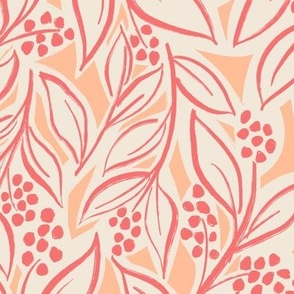 Sketched Plants - Peach Fuzz 1 - Medium Version