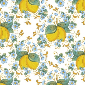 Italian Style Lemons on White - large scale