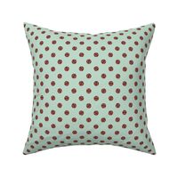 Vintage Tennis polka dot light green