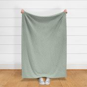 Vintage Tennis polka dot light green