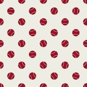 Vintage Tennis polka dot red