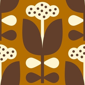 3065 A Extra large - retro cotton flowers