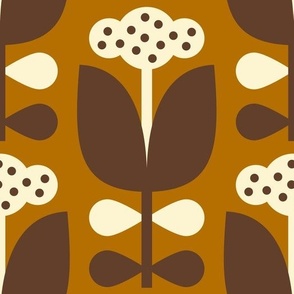 3065 A Large - retro cotton flowers