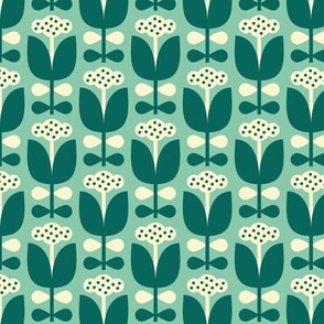 3065 B Small - retro cotton flowers