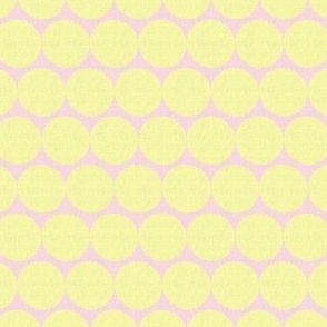Companion pattern. Yellow small polka dots on a pink background
