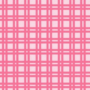 Companion pattern. Pink gingham on a pink background