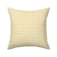 Companion pattern. Yellow gingham on a pink background 