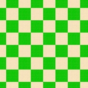 Companion pattern. Light green checkerboard on a yellow background