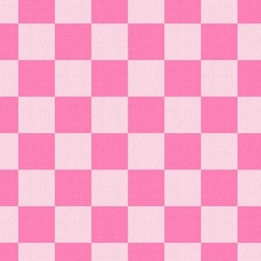 Companion pattern. Pink checkerboard on a pink background
