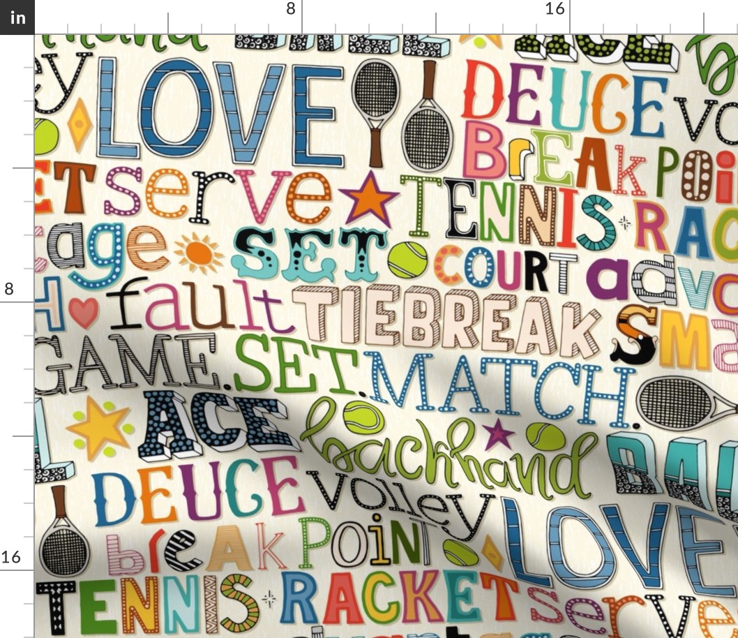 tennis typography large