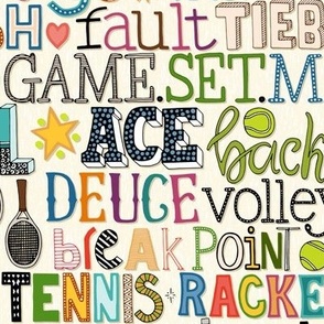 tennis typography