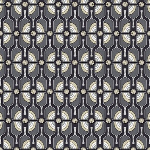 Pickelball Paddle Geometric - Neutral Charcoal Gray