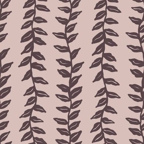 Elegant Botanical Stripes  Purple 8.99x8.99 