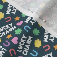 (small scale) Lucky Charm - Fun St. Patrick's Day - dark blue - LAD24