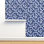 Large/Modern and simple,   neutral geometric wallpaper in  Navy Blue