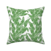 Banana Cabana | Light Green Tropical Palm Fronds and Banana Leaves