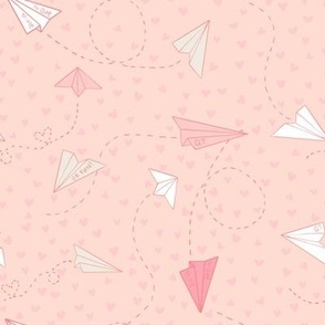 Paper Planes on pink