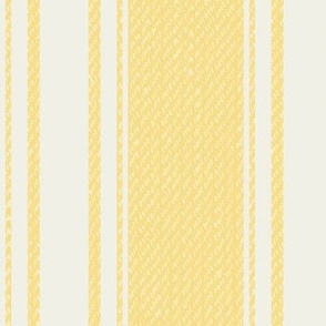 Ticking Stripe (Large) - Dove White on Honeybee Yellow  (TBS211)
