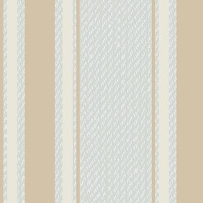 Ticking Stripe (Large) - Shaker Beige and Soft Chamois on Wickham Gray  (TBS211)
