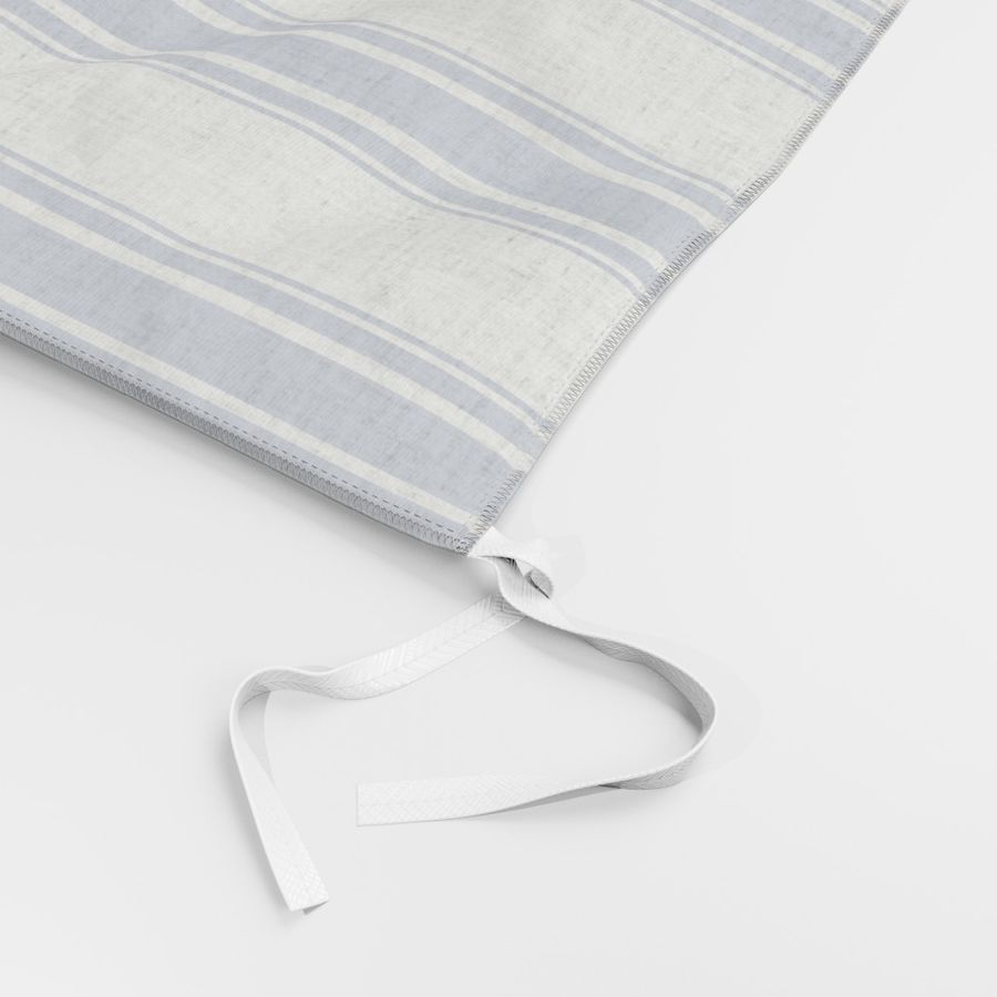 Ticking Stripe (Medium) - Medium Blue on White