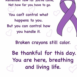 Cancer Inspiration Lavender Ribbon