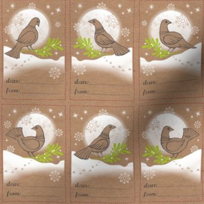 Snow Dove Gift Tags