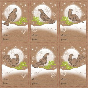 Snow Dove Gift Tags