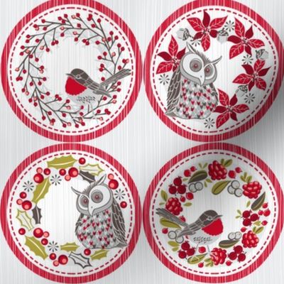 Christmas wreath tags (decorations / coasters)