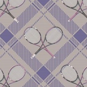 vintage tennis country club plaid in purple