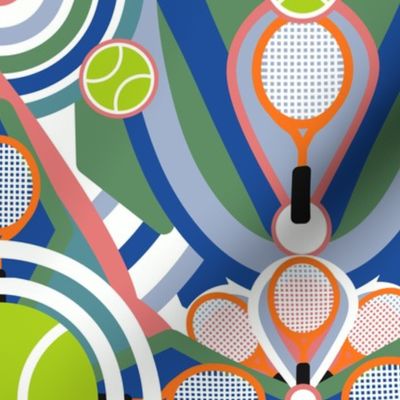 Tennis Court Retro Kaleidoscope