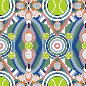Tennis Court Retro Kaleidoscope
