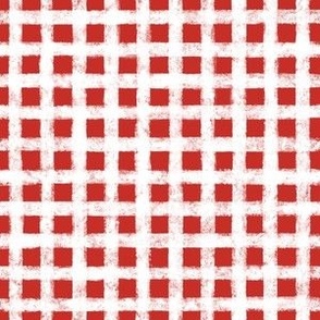 Valentine's Day White On Red Checkered Plaid