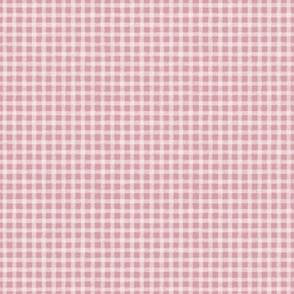 Valentines Day White On Check Pink Textured Plaid