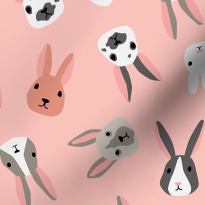 Easter Bunny Rabbits pink - 3 inch Tossed