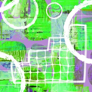 Large _Abstract_Court_Sports_Green Purple White