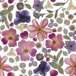 Pressed Garden Florals - 8x8 Pinks